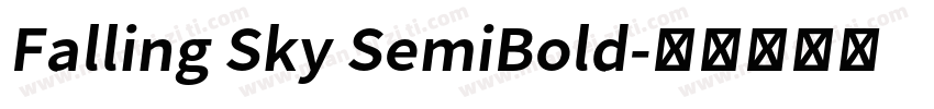 Falling Sky SemiBold字体转换